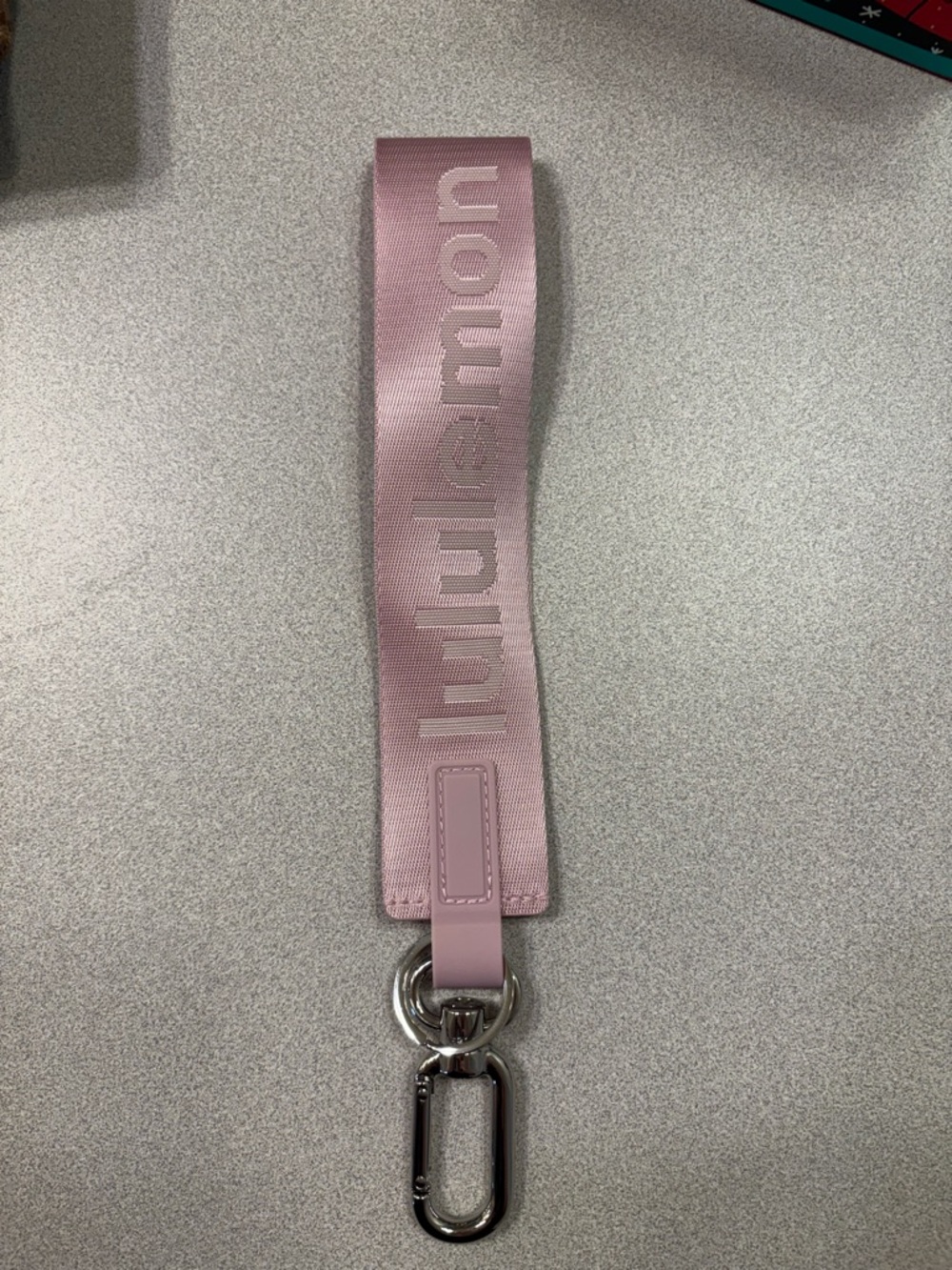 Lululemon Pink Logo Key Strap